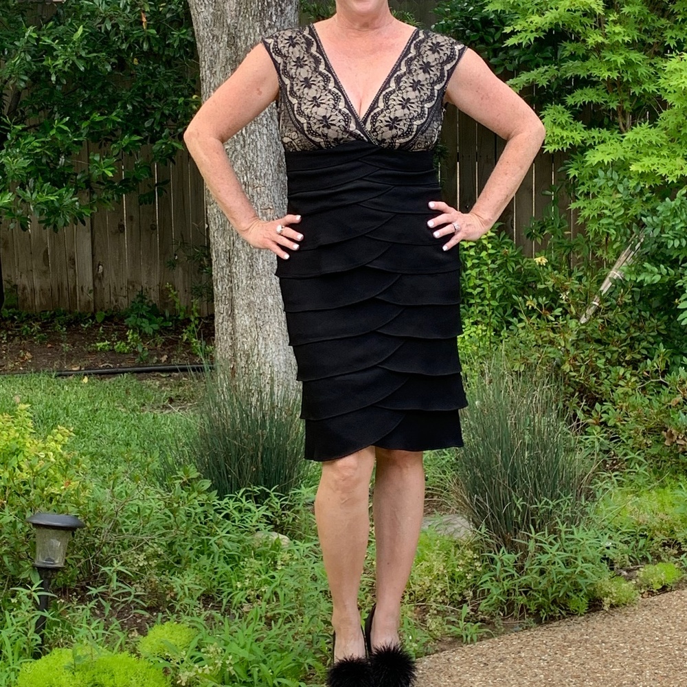 Blk and Blk lace cocktail dress